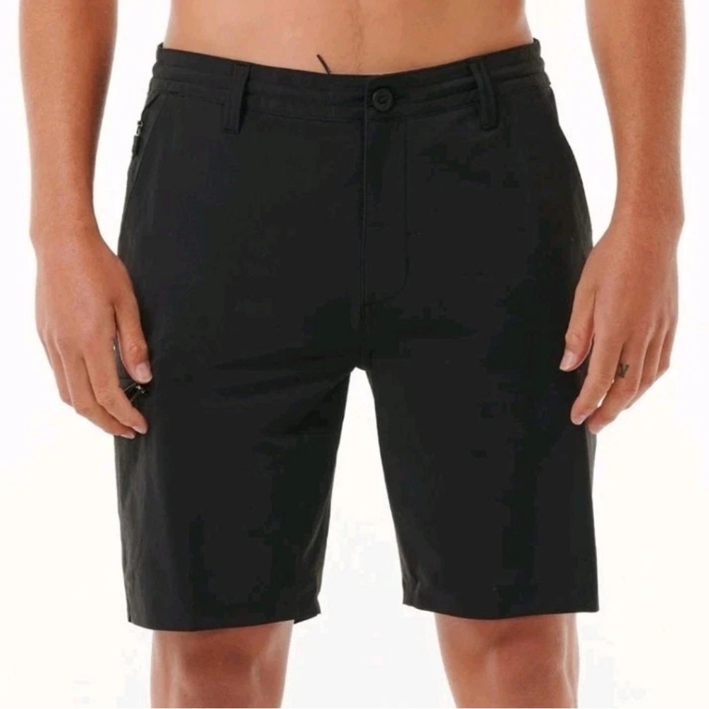 Ripcurl Boardwalk Cargo Shorts Men Sz 44 Black Cordura Fabric 20" Mid Leg MF Nwt